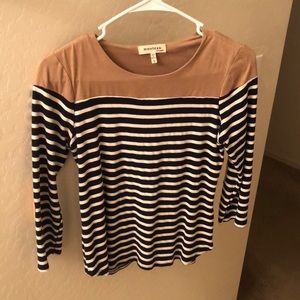 Quarter length striped shirt